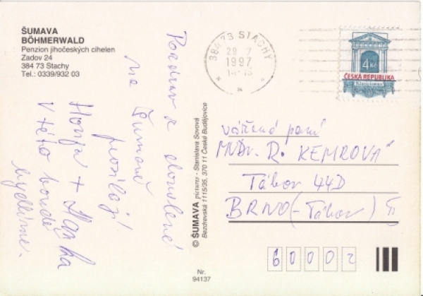Böhmerwald - „Zadov“ 1997 95 004 ●